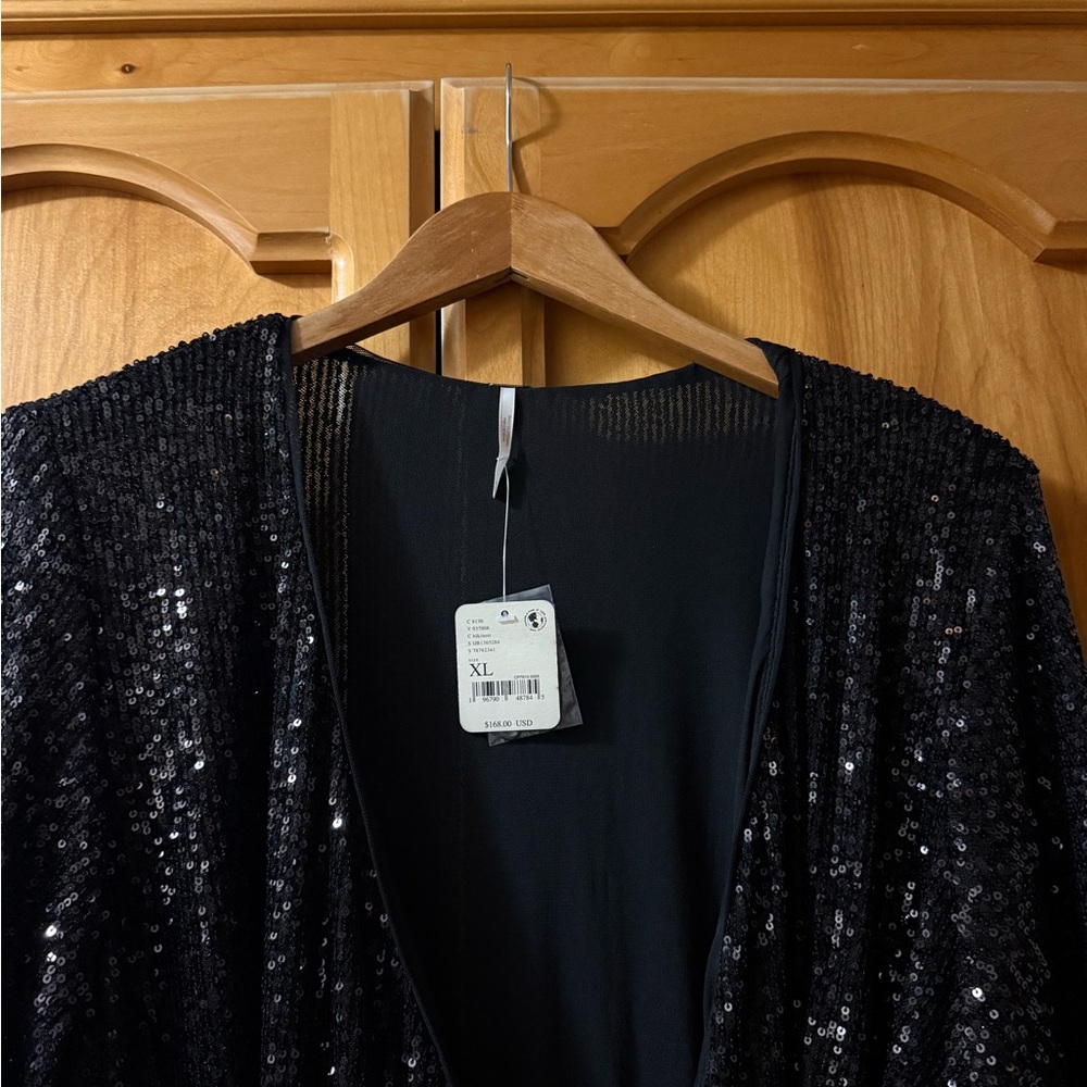 Free People Black Sequin Romper - Picture 5 of 10